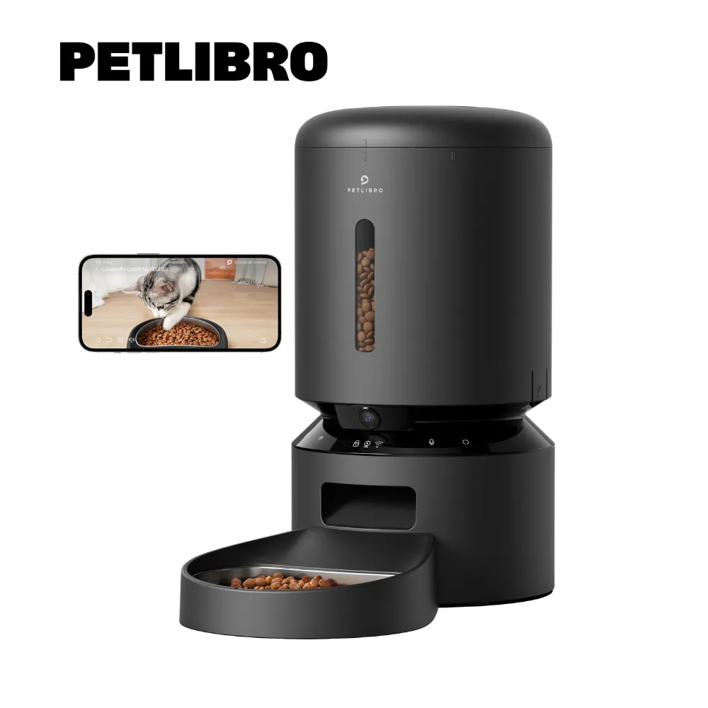 PETLIBRO｜膠囊寵物自動餵食器 視訊版 5L 單食碗 黑色